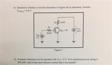 Solved Determine Whether Or Not The Transistors In Figure