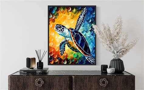 Sea Turtle Art Print Sea Turtle Painting Print Poster, Original Sea ...