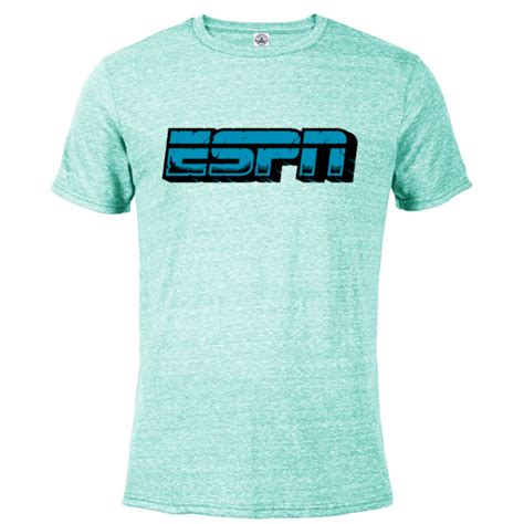 Espn Logo Blue Concrete Mens Standard Short Sleeve Blended T Shirt