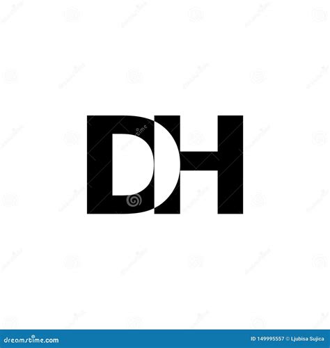 Initial Letter Dh Design Logo Stock Vector Illustration Of Company