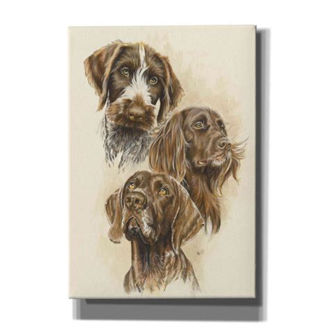 Red Barrel Studio German Pointers By Barbara Keith Wrapped Canvas