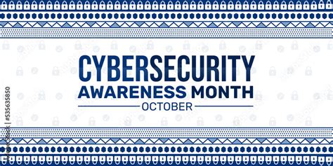 Cybersecurity Awareness Month Wallpaper With Beautiful Border Design