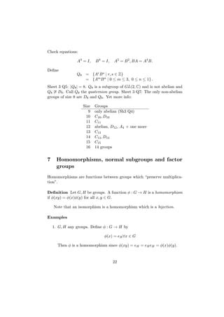 Group Theory Notes PDF