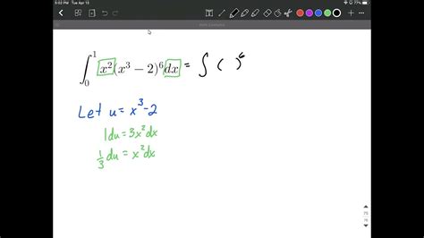 U Substitution Method Evaluate A Definite Integral Of Polynomial