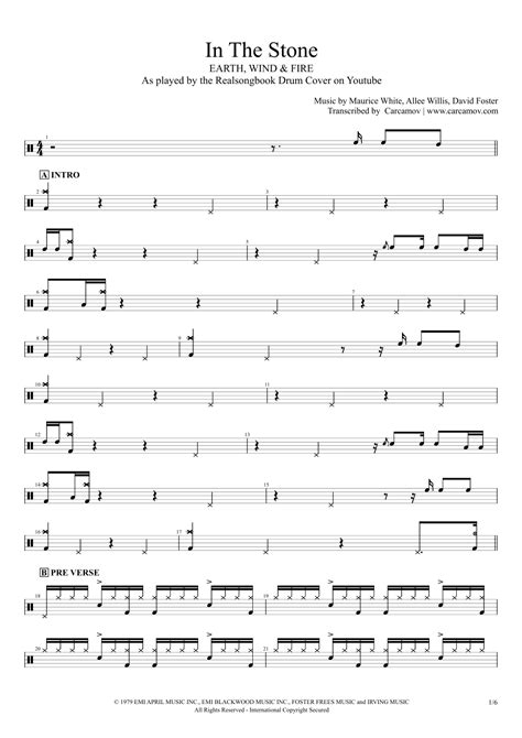 In The Stone Arr Realsongbook By Earth Wind Fire Sheet Music For