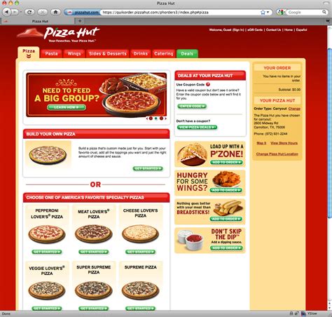 PizzaHut eCommerce User Experience - Abstract Explosion