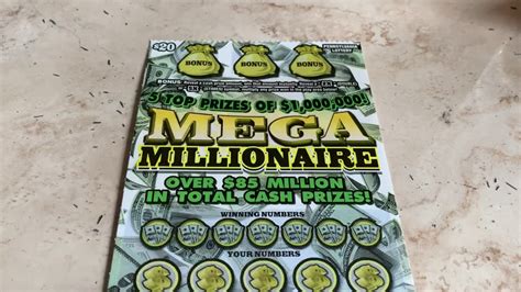 20 Mega Millionaire Pa Lottery Scratch Off Ticket Youtube