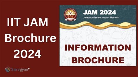 Iit Jam 2024 Brochure Out Application Begins From Sep 5 Sarvgyan News