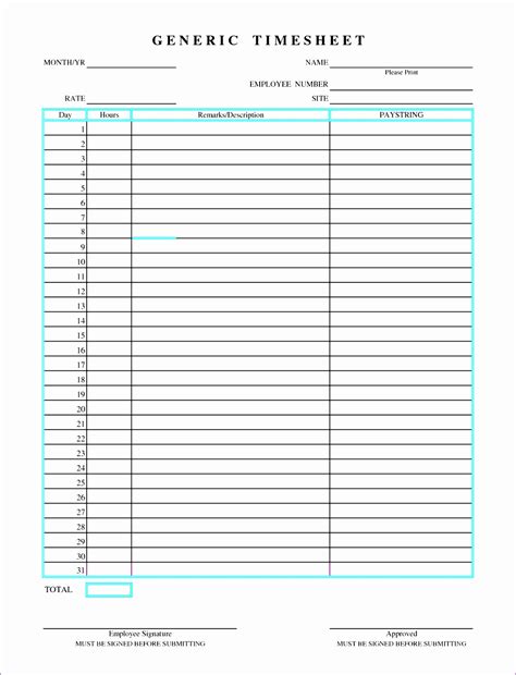 8 Excel Weekly Timesheet Template with formulas - Excel Templates