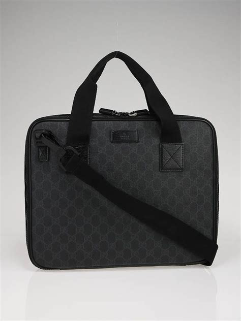 Gucci Black Gg Coated Canvas Laptop Case Bag Yoogis Closet