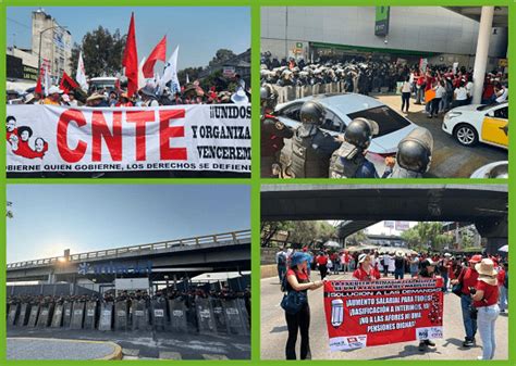 Por Manifestaciones De La Cnte Bloquean El Paso De La Terminal Del