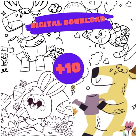 Printable Funny Animals Coloring Pages for Kids11 Coloring - Etsy