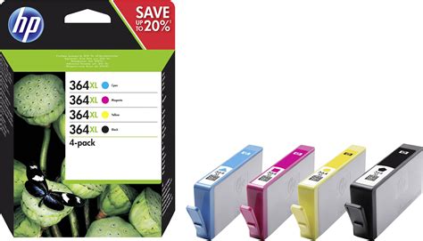 HP 364 XL Cartouche D Encre D Origine Pack Bundle Noir Cyan Magenta