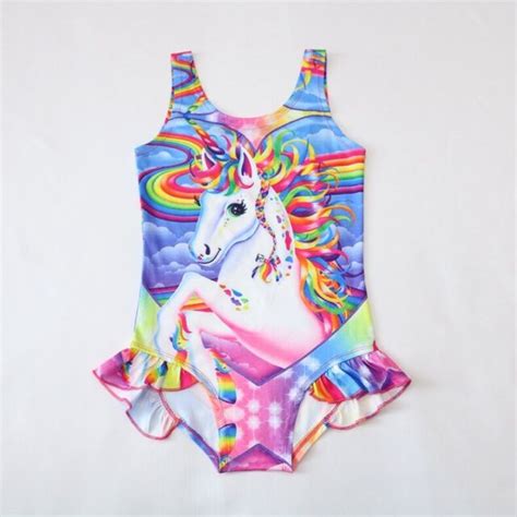 Girls Unicorn Rainbow Swimsuit Swimwear Bathing Swimming Bikini ZG9 EBay