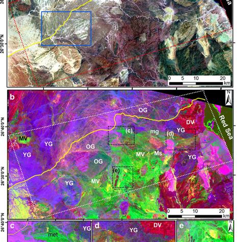 Landsat 8 OLI A Band Composites 7 5 And 3 B Combination Of Ratio