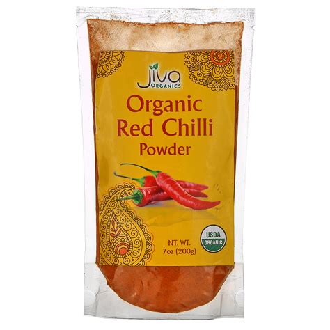 Jiva Organics Organic Red Chilli Powder 7 Oz 200 G Iherb