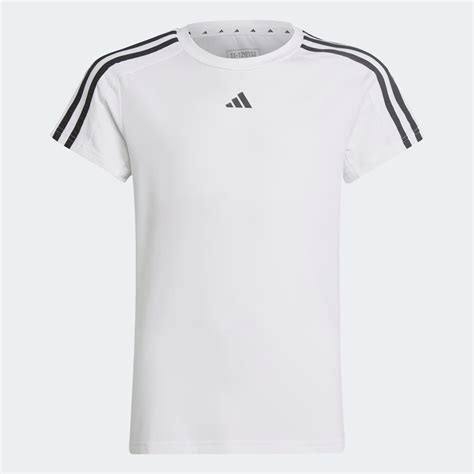 Adidas Train Essentials Aeroready 3 Stripes Παιδικό T Shirt Λευκό Hr5774 Skroutzgr