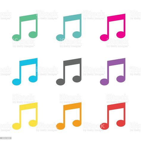 Music Note Icon Set Stock Illustration Download Image Now Musical