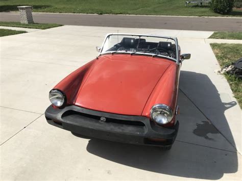 1976 Mg Midget Red With Black Interior For Sale Photos Technical