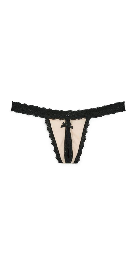 Hanky Panky After Midnight Nude Illusion Open Panel G String Smart Closet