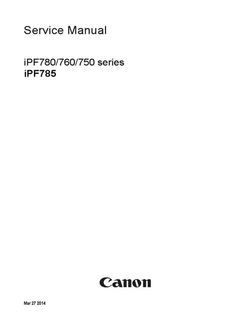 CANON Service Manual iPF780 760 750 Series iPF785 PDF | PDF | Printer ...