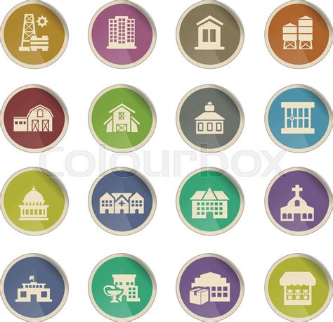 Infrastructure vector icons for user ... | Stock vector | Colourbox