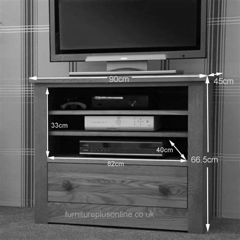 Homestyle Torino Solid Oak Tv Cabinet With Drawers Fully Assembled