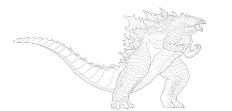 Godzilla Line Art : r/GODZILLA