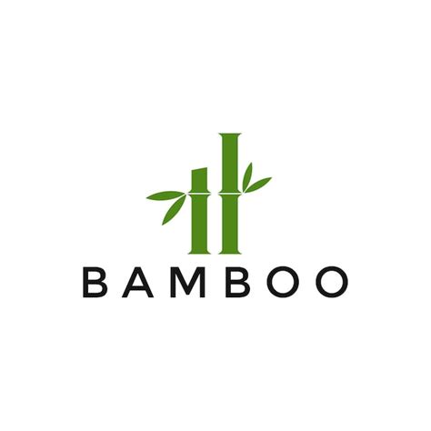 Plantilla De Dise O De Logotipo De Bamb Verde Vector Premium