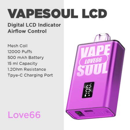 Vapesoul LCD Love 66 12000 Puffs India Vape Store Best Online