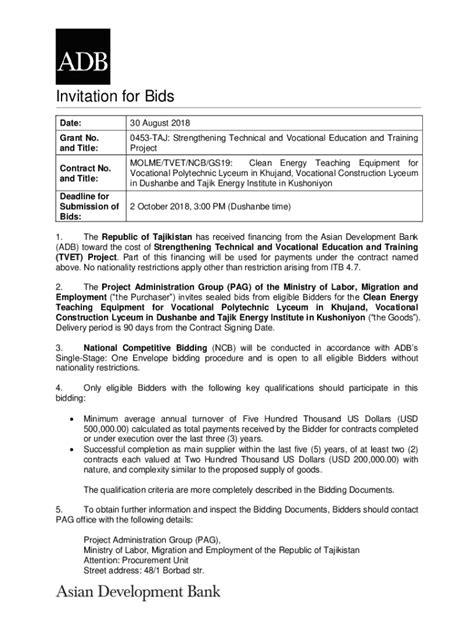 Fillable Online UNHCR Invitations To Bid Fax Email Print PdfFiller