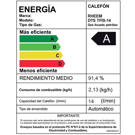 Calefont 14 Litros Gas Licuado Tiro Forzado Rheem Homegas