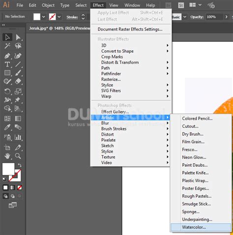 Cara Memberi Effect Water Color Pada Gambar Di Adobe Illustrator