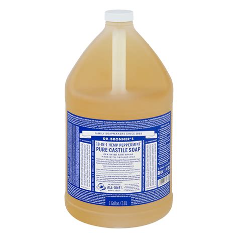 Dr Bronner S In Hemp Pure Castile Soap Peppermint Gal