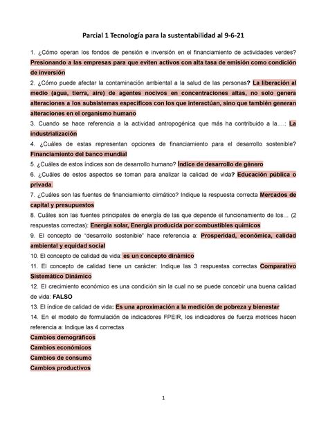 Parcial 1 Tecnología para la sustentabilidad al 9 06 21 Parcial 1