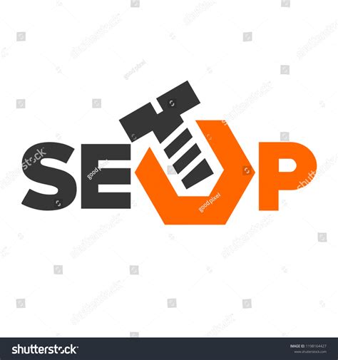 Setup Logo Bolt Nut Vector Illustration Stock Vector (Royalty Free ...