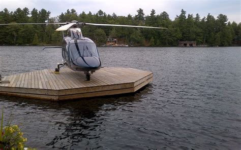 Floating Dock Helicopter Landing Pad | Muskoka Dock Builder – Crib | Steel | Repairs | Docks ...