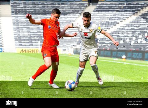 Milton Keynes Dons Matt Oriley Battles Hi Res Stock Photography And