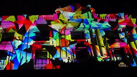 Superuber Projection At Light Institute Building Facade