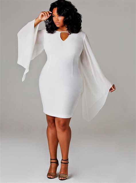 Look Beautiful With Plus Size White Dress Fashionarrow