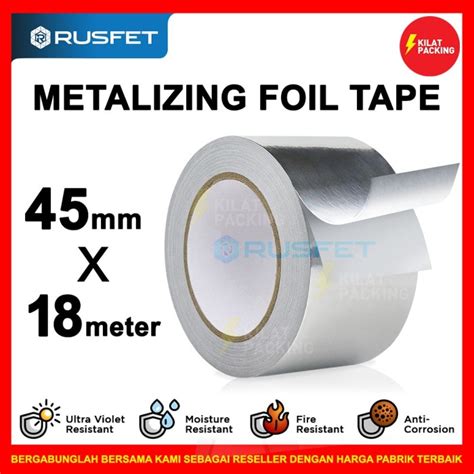 Jual Lakban Aluminium Foil Tape Isolasi Waterproof Tahan Panas RUSFET