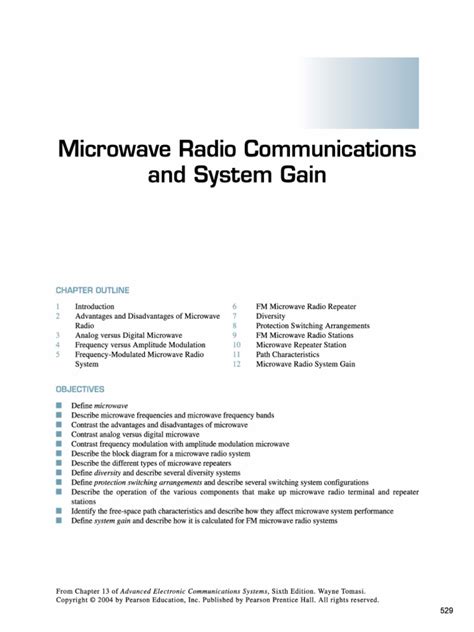 Module 2 Microwave Radio Communications And System Gain Pdf