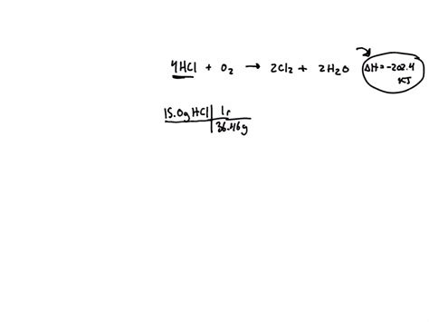 Solved Consider The Following Thermochemical Equation 4 Hcl O2 2