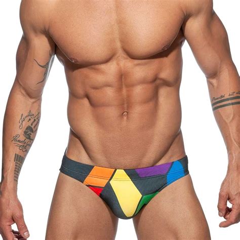 Geiler Regenbogen Badeslip Deine Gay Pride Von Addicted In Sexy Xs Bis Xl Ein Sommer Am Boy