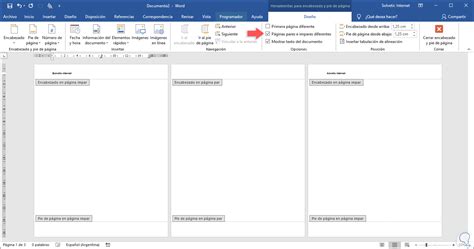 C Mo Poner Encabezado Y Pie De P Gina En Word Diferente En