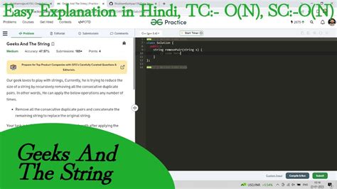 Geeks And The String Gfg Potd Easy Explanation Hindi Stack
