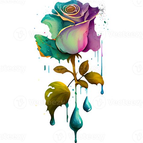 Colorful Roses Watercolor Clipart 23476429 Png