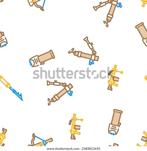 Weapon War Gun Military Vector Seamless Stock Vector Royalty Free