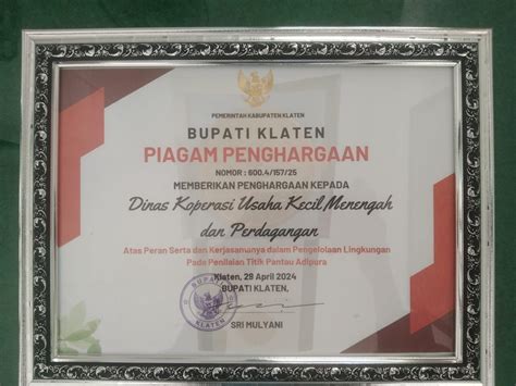 Dinas Koperasi Usaha Kecil Menengah Dan Perdagangan Kabupaten Klaten