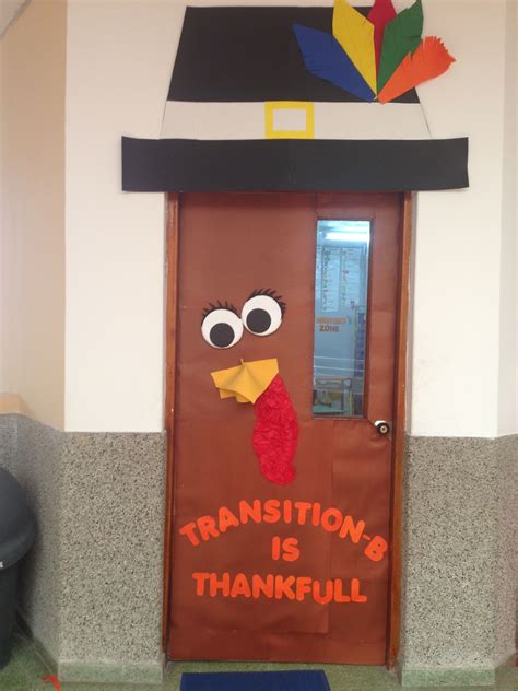 Turkey Classroom Door Easy Thanksgiving Classroom Door Happy Thanksgiving Day At The School